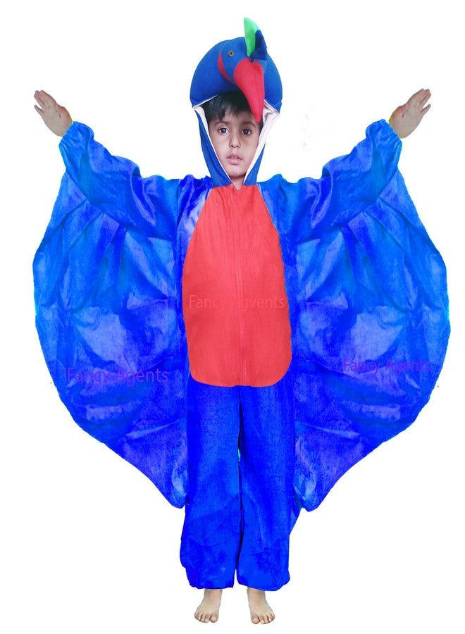 Fancy Agents Peacock Birds Costume for Kids | Animal Peacock Dress for kids for animal word day, school annual function and Fancy dress competition - Image 1